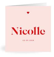 Geboortekaartje naam Nicolle m3