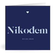 Geboortekaartje naam Nikodem j3