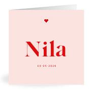 Geboortekaartje naam Nila m3