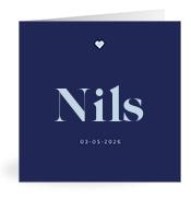 Geboortekaartje naam Nils j3