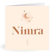 Geboortekaartje naam Nimra m1