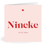 Geboortekaartje naam Nineke m3