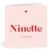 Geboortekaartje naam Ninette m3