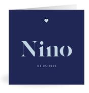 Geboortekaartje naam Nino j3