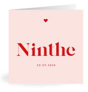 Geboortekaartje naam Ninthe m3