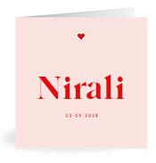 Geboortekaartje naam Nirali m3