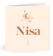 Geboortekaartje naam Nisa m1