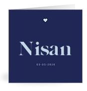 Geboortekaartje naam Nisan j3