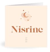 Geboortekaartje naam Nisrine m1