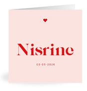 Geboortekaartje naam Nisrine m3