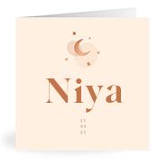 Geboortekaartje naam Niya m1