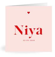 Geboortekaartje naam Niya m3