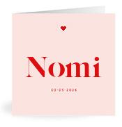 Geboortekaartje naam Nomi m3