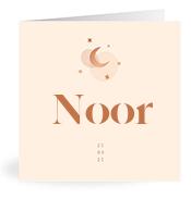 Geboortekaartje naam Noor m1