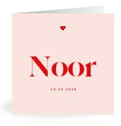Geboortekaartje naam Noor m3