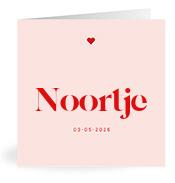 Geboortekaartje naam Noortje m3