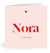 Geboortekaartje naam Nora m3