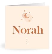 Geboortekaartje naam Norah m1