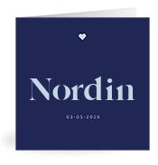 Geboortekaartje naam Nordin j3