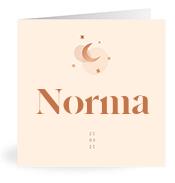 Geboortekaartje naam Norma m1