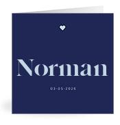 Geboortekaartje naam Norman j3