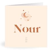 Geboortekaartje naam Nour m1