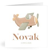 Geboortekaartje naam Novak j1