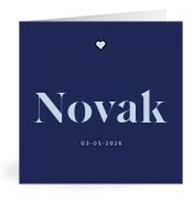 Geboortekaartje naam Novak j3