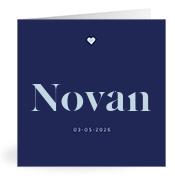 Geboortekaartje naam Novan j3