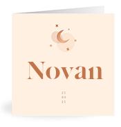 Geboortekaartje naam Novan m1