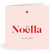 Geboortekaartje naam Noëlla m3