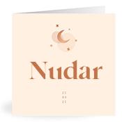 Geboortekaartje naam Nudar m1