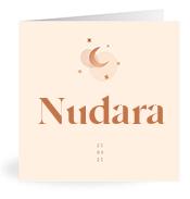 Geboortekaartje naam Nudara m1
