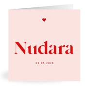 Geboortekaartje naam Nudara m3