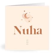Geboortekaartje naam Nuha m1