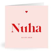 Geboortekaartje naam Nuha m3