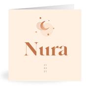 Geboortekaartje naam Nura m1