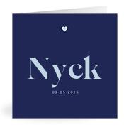 Geboortekaartje naam Nyck j3