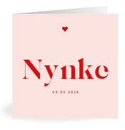 Geboortekaartje naam Nynke m3