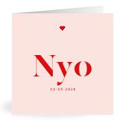 Geboortekaartje naam Nyo m3