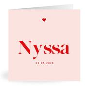 Geboortekaartje naam Nyssa m3