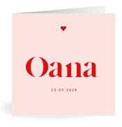 Geboortekaartje naam Oana m3