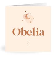 Geboortekaartje naam Obelia m1