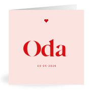 Geboortekaartje naam Oda m3