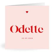 Geboortekaartje naam Odette m3
