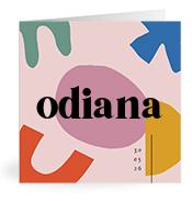 Geboortekaartje naam Odiana m2