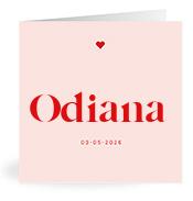 Geboortekaartje naam Odiana m3