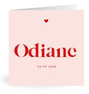 Geboortekaartje naam Odiane m3