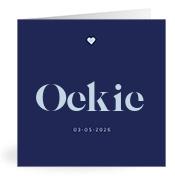 Geboortekaartje naam Oekie j3