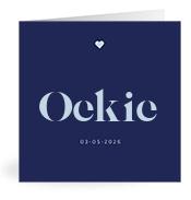 Geboortekaartje naam Oekie j3